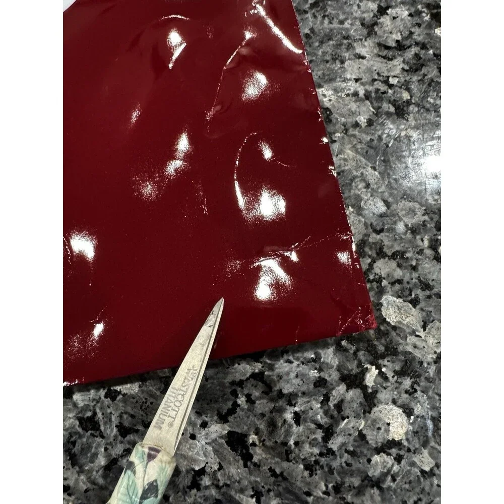 Gucci Shopping Gift Bag Only Red Burgundy Receipt Holder 23